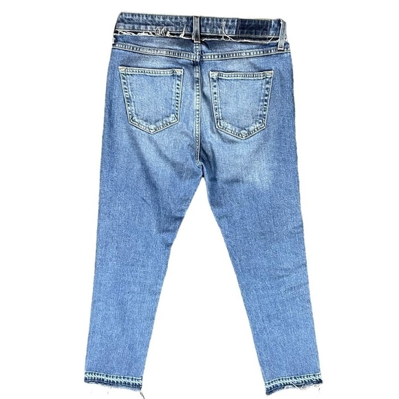 ANTHROPOLOGIE AMO BABE RIO VISTA HIGH RISE BUTTON FLY FRAYED HEM CROPPED JEANS - Picture 4 of 15